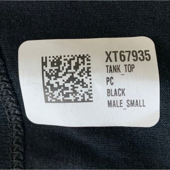 PORT & COMPANY (CRUSING) TANK TOP, MENS, S, BLACK W/WHITE LETTERS, BLUE GRAPHICS - Picture 6 of 8